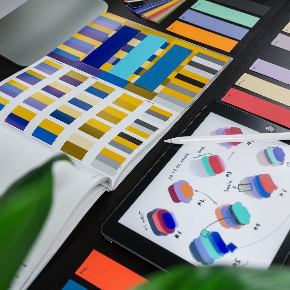 Brand colors and editorial system being developed